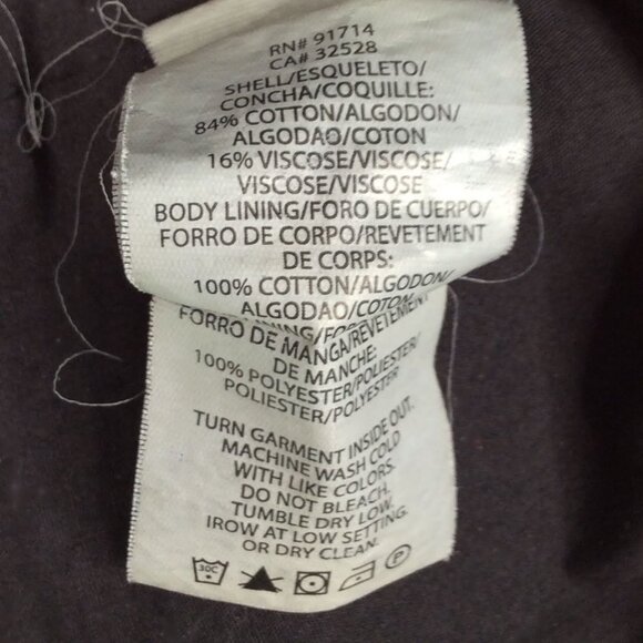 A|X Armani Exchange Trench Coat Mens Size Small Brown Double Breasted $300 - Picture 9 of 9